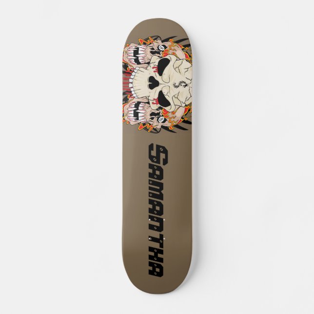 Tattoo Skull Eight Ball Comp Skateboard (Vorderseite)