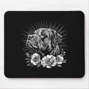 Tattoo-Stil Liebhaber Mastiff Retro Hund _1 Mousepad