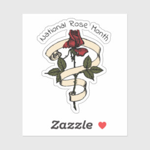 Tattoo-Stil-Rose Aufkleber