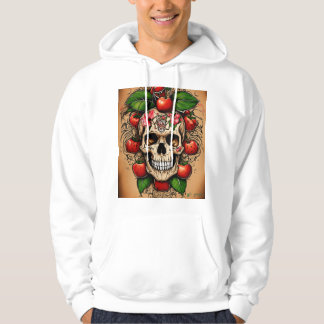 Tattoo-Stil Rote Äpfel von Hand gedrückt – Liebe Hoodie