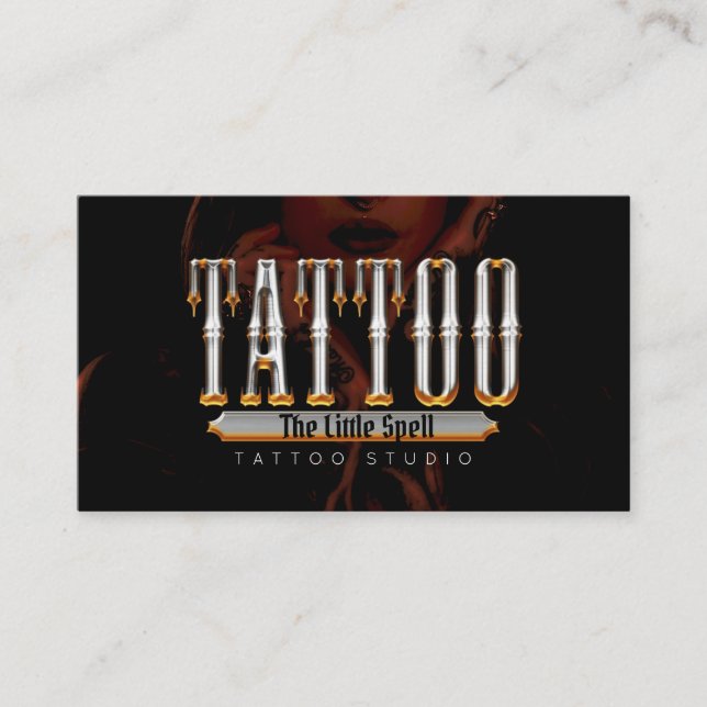 Tattoo Studio Tattoo Artist Visitenkarte (Vorderseite)