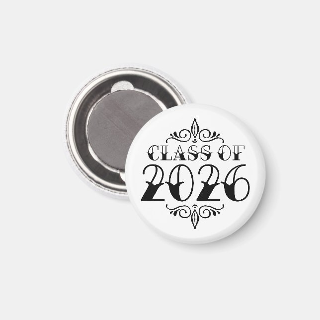 Tattoo Style Class of 2026 Abschluss Magnet (Vorderseite/Rückseite)
