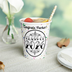 Tattoo Style Class of 2026 Abschluss Pappbecher
