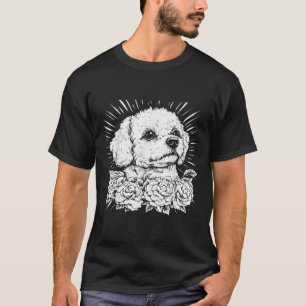 Tattoo Style Lover Bichon Frise Retro Dog T-Shirt