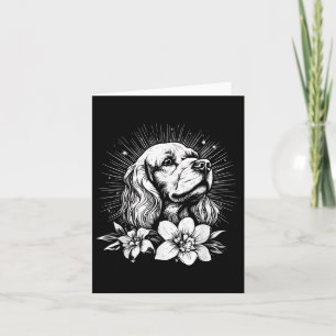 Tattoo Style Lover Er Spaniel Retro Dog _1 Karte