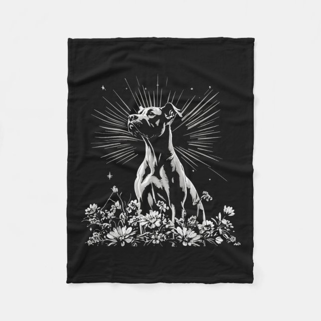 Tattoo Style Lover Great Dane Retro Dog Fleecedecke (Vorderseite)