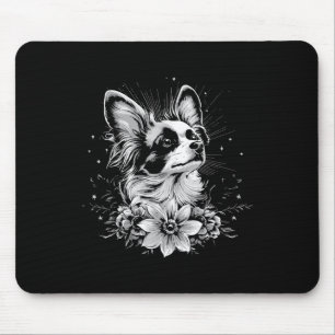 Tattoo Style Lover Papillon Retro Dog Mousepad