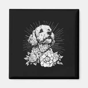 Tattoo Style Lover Spanish Water Retro Dog Magnet