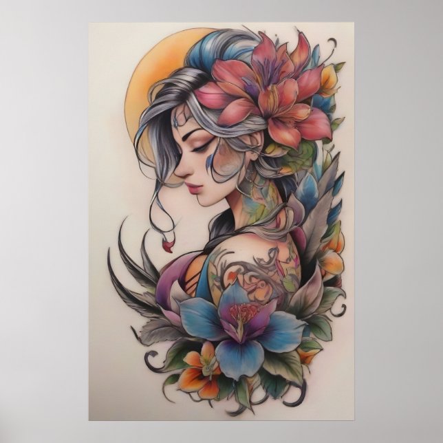Tattoo style poster (Vorne)