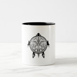 Tattoo Tribal Turtle Zweifarbige Tasse