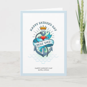 Tattoo Vater Anchor Vatertagskarte Karte
