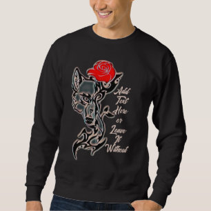 Tattoo Wolf Head et Red Rose Sweatshirt