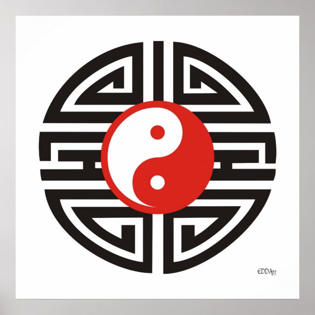 Tattoo Yin & Yang Poster (Vorne)
