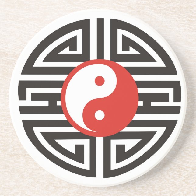 Tattoo Yin & Yang Untersetzer (Vorne)