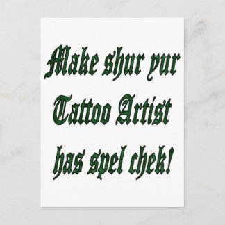 Tattoo Zell Karo Postkarte