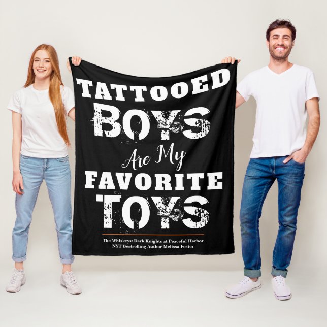 Tattooed Boys sind mein Lieblingsspielzeugschuh Fleecedecke (Beispiel)