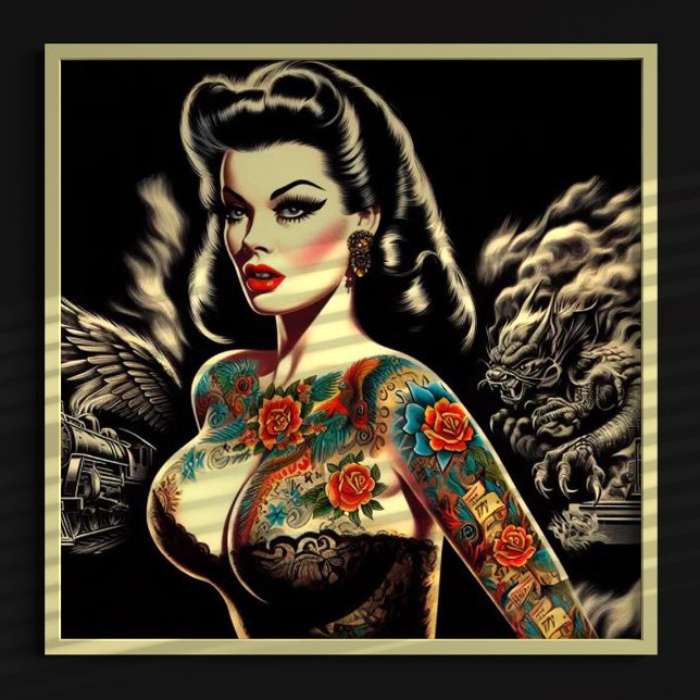 Tattooed Goth Button-up Poster (Von Creator hochgeladen)