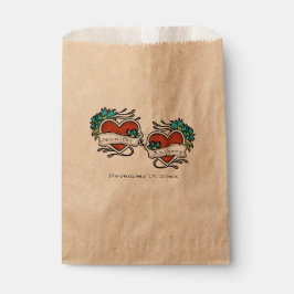 Tattooed Hearts, Tattoo Graphic Wedding Geschenktütchen