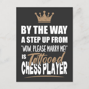 Tattooed Schach Player ist das Ultimate in Appeal Postkarte