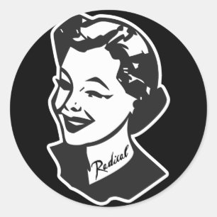 Tattooische Hausfrau - Radikal Runder Aufkleber