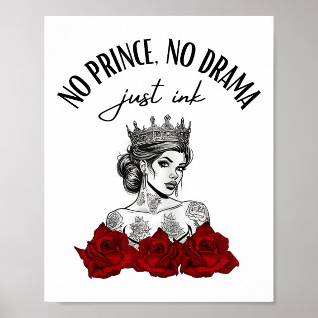 Tattooischer Single Frauen gebläht für Anti-Valent Poster (Vorne)