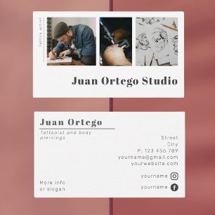 Tattooistisches PiercingFoto Visitenkarte