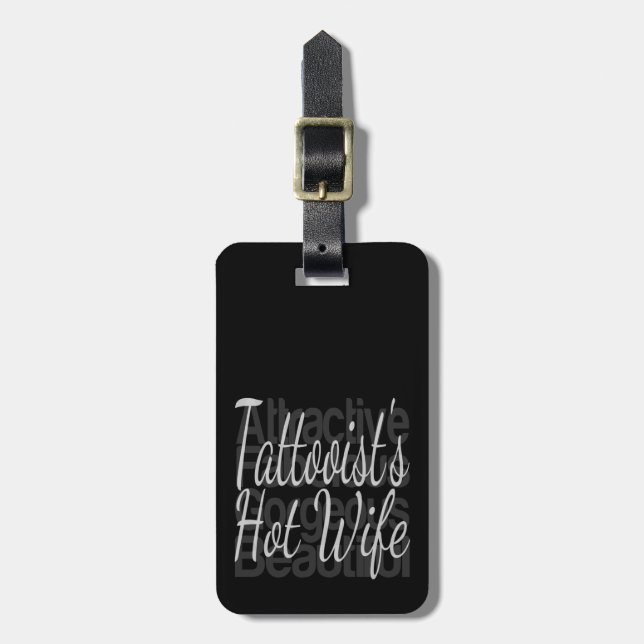Tattooists-heiße Ehefrau Gepäckanhänger (Vorderseite vertikal)
