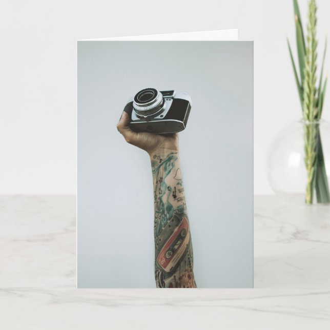 Tattooofotograf Bild ist alles Geburtstag Karte (Vorderseite)