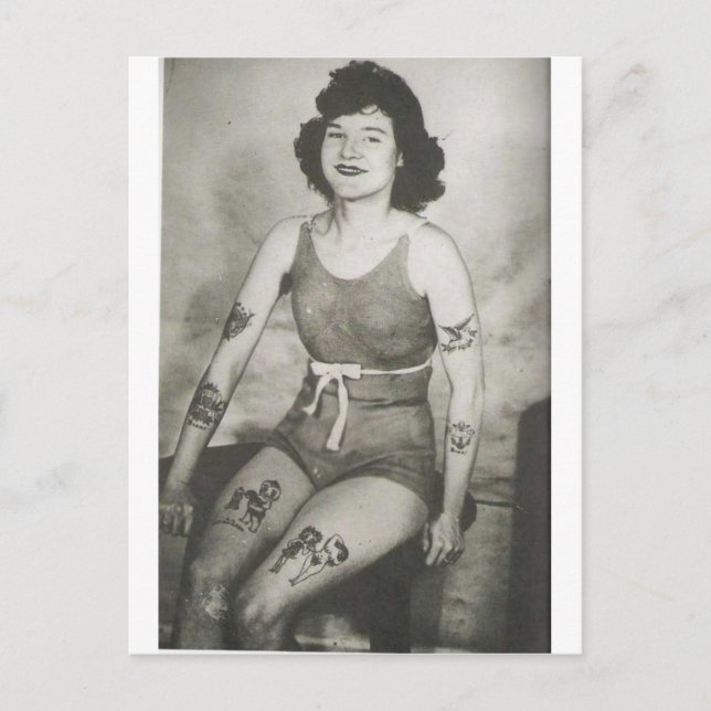 Tattooot Badebeauty Postkarte (Vorderseite)