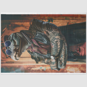 Tattooot Boss Alligator Gator Decoupage Seidenpapier