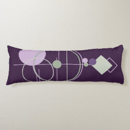 Tattoos Linework | Bohemisches Lila Grün Abstrakt Seitenschläferkissen