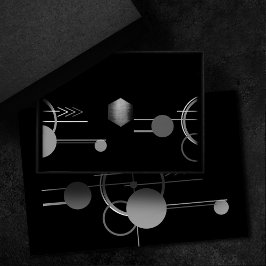 Tattoos Modernes Art Deco | Monochrom-Minimalismus Seidenpapier