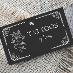 Tattoos nach Ihrem Namen einfach Schwarz & Weiß mo Visitenkarte