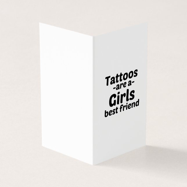 Tattoos sind ein Mädchenfreund Visitenkarten (Vorderseite)