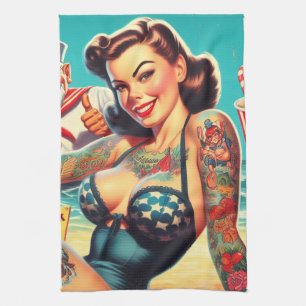 Tattoot Beach Button-up Geschirrtuch