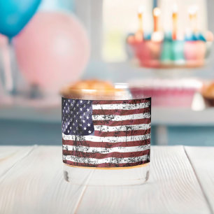 Tatverdächtige amerikanische Flagge Whiskyglas
