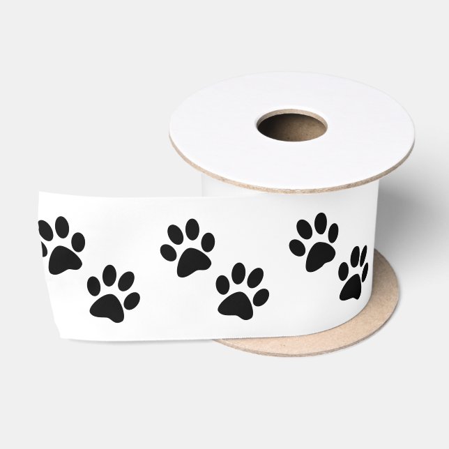 Tatze druckt 3 Zoll Satinband (Spule)