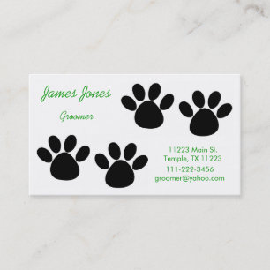 Tatze druckt Hundegroomer-Visitenkarte Visitenkarte