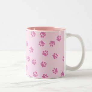 Tatze druckt Rosa Zweifarbige Tasse