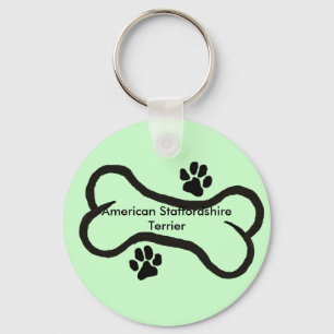 Tatzen amerikanischen Staffordshires Terrier Schlüsselanhänger
