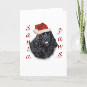 Tatzen Cocker spaniels (Schwarzes) Sankt Feiertagskarte