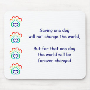 Tatzen-Druck Mousepad, retten einen Hund Mousepad