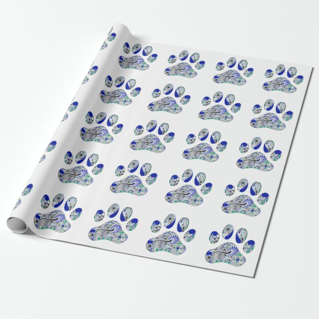 Tatzen-Druck-Packpapier Geschenkpapier (Ungerollt)