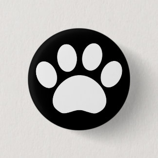 Tatzen-Druck: Schwarzer Knopf Button