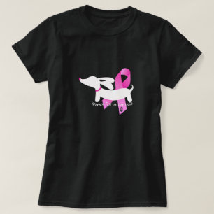 Tatzen für eine Dackel des Ursache   Brustkrebs-  T-Shirt