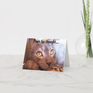 Tatzen für Gedanken-Augen Karte