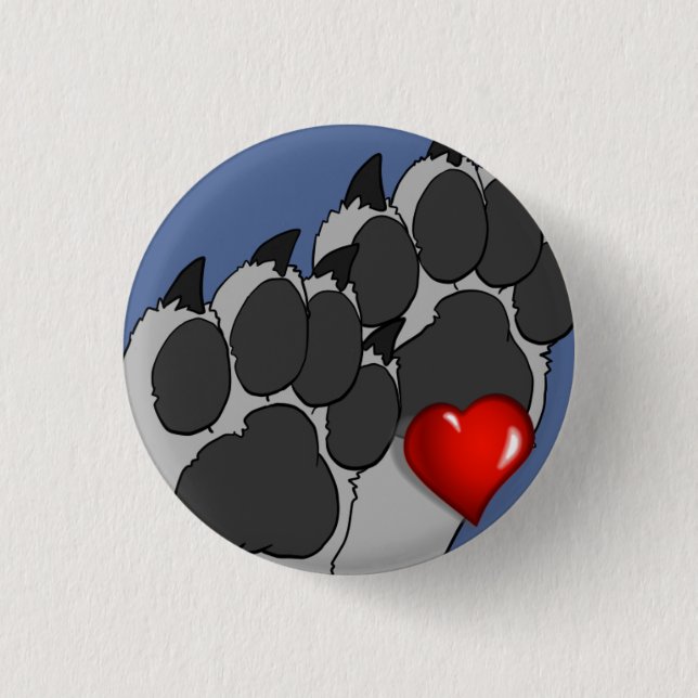 Tatzen-Liebhaber Button (Vorderseite)