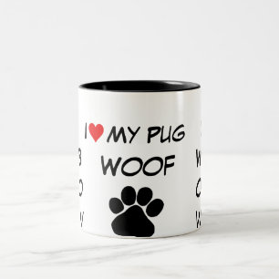 Tatzendruck, Herz des Bogens wow I mein Hund Zweifarbige Tasse