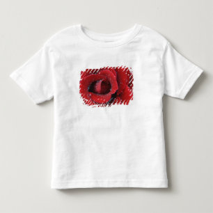 Tau bedeckte rote Rose, die Grabstätte in Kleinkind T-shirt