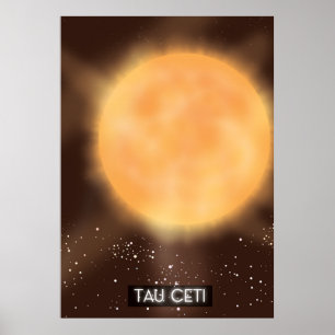 Tau Ceti Space Art Poster